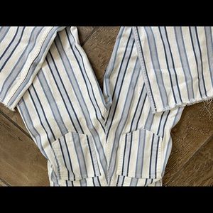 H&M wide leg striped jeans Size 10